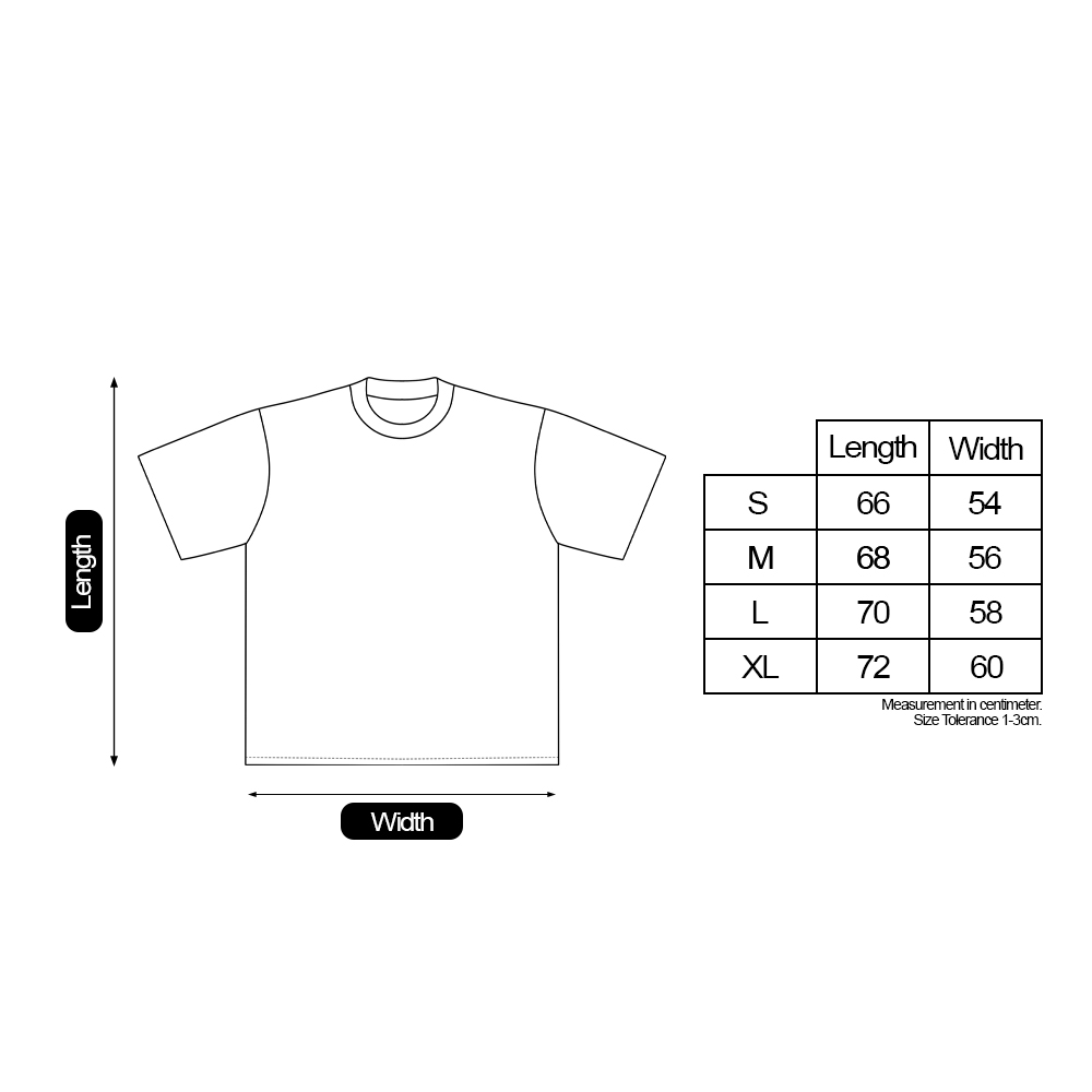 Size Chart BRZ TEE